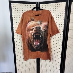 The Mountain Grizzly Bear Graphic Tie-Dye Tee Men’s 2XL — 90s Grunge Arizona